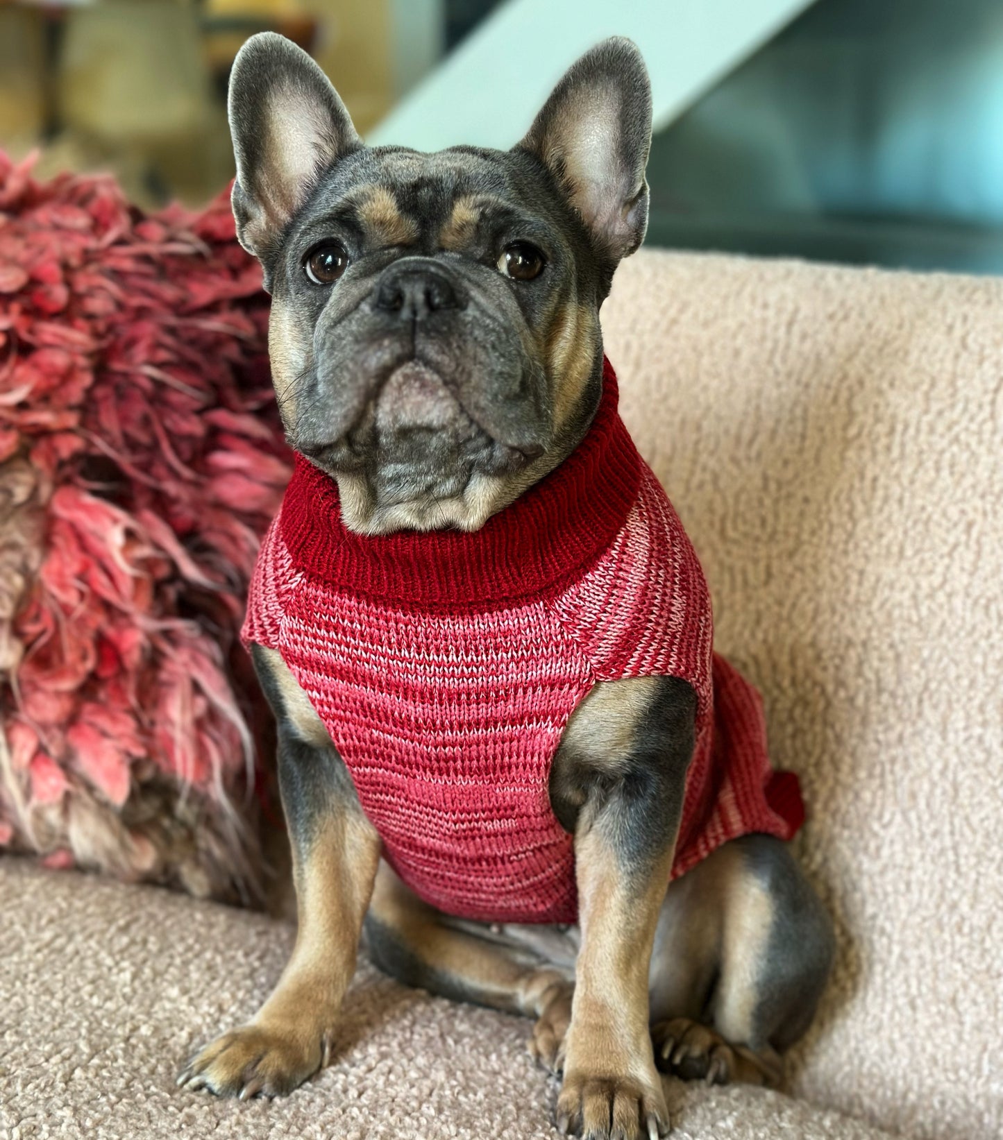 Red Twist-Dye Sweater
