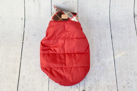 Red Alpine Bandana Puffer Jacket
