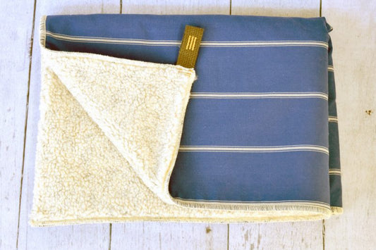 Newport Blue Stripe Blanket Bed