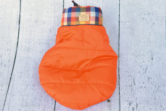 Orange Baxter Bandana Puffer Jacket