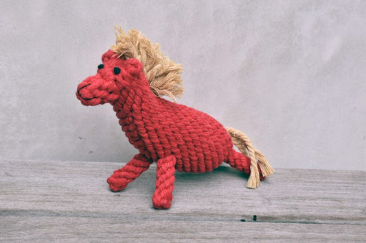 Red Horse Rope Toy