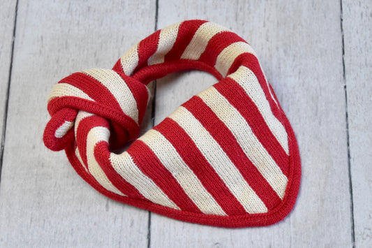 Red Cabin Knit Scarf (Bandana)