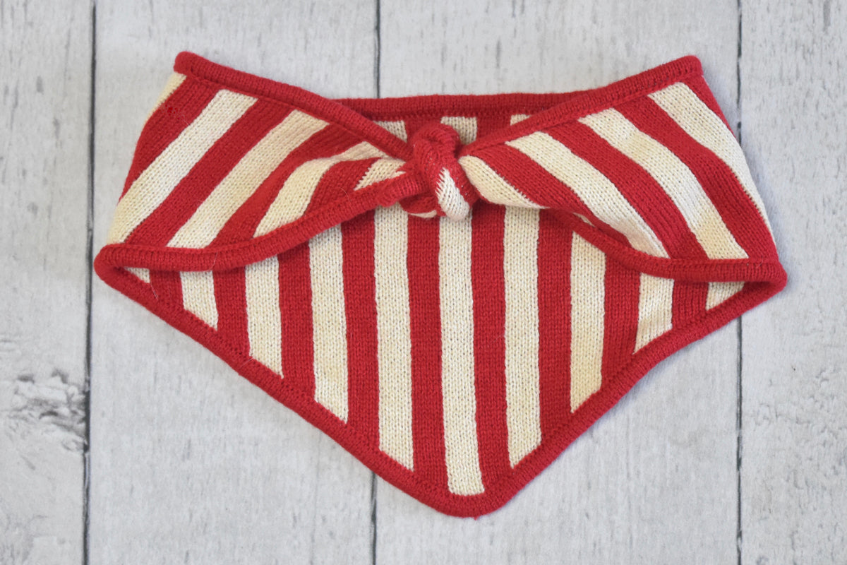 Red Cabin Knit Scarf (Bandana)