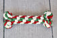 Candy Cane Dog Bone Rope Toy