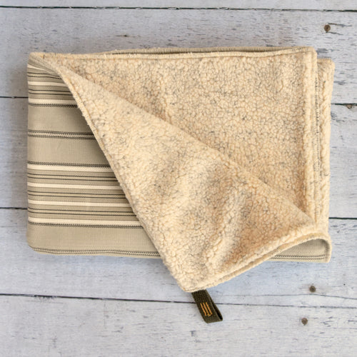Khaki Market Stripe Blanket